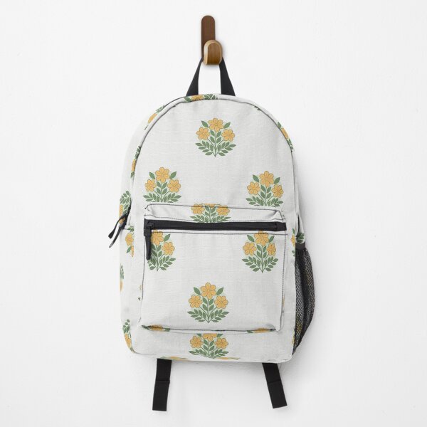 Item preview, Small scale yellow floral block print designed and sold by hellcom.