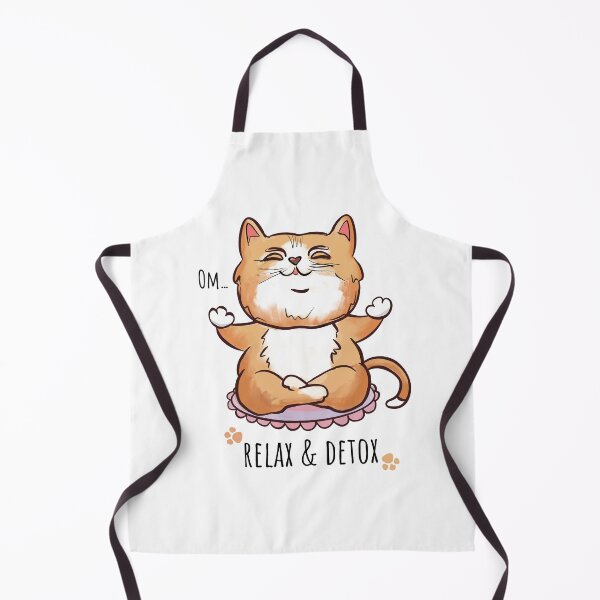 Item preview, red cat relaxes in meditation designed and sold by MariaTsy.