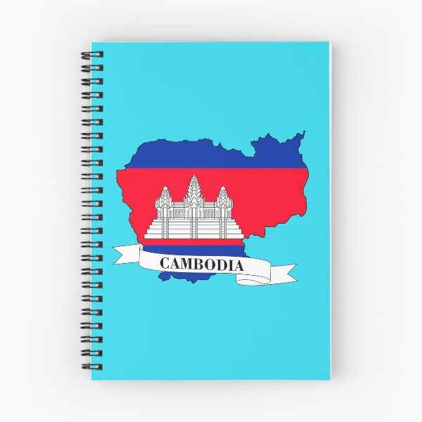 Item preview, cambodia flag map designed and sold by visual adventures.