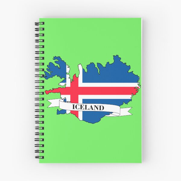Item preview, Iceland flag map designed and sold by visual adventures.
