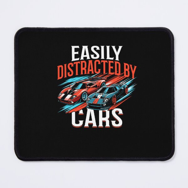Item preview, Easily Distracted By Cars Racing Fans Driver designed and sold by Dressed For Duty.