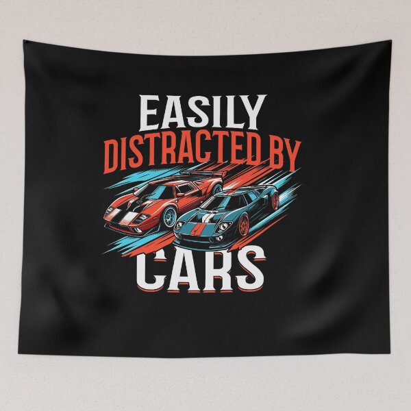 Item preview, Easily Distracted By Cars Racing Fans Driver designed and sold by Dressed For  Duty.