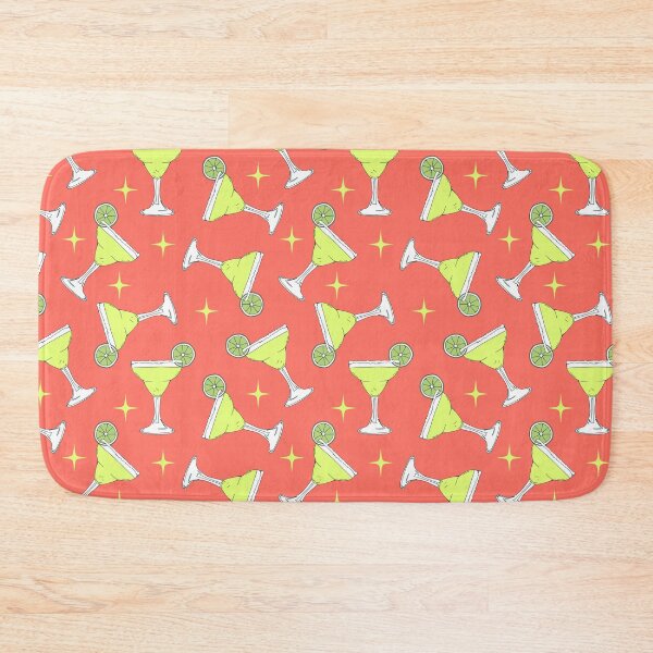 Item preview, Margarita Cocktails Retro Pattern in Coral designed and sold by HotHibiscus.
