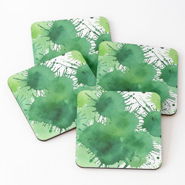 Item preview, Green watercolor splashes background designed and sold by Giuseppe Cammino.
