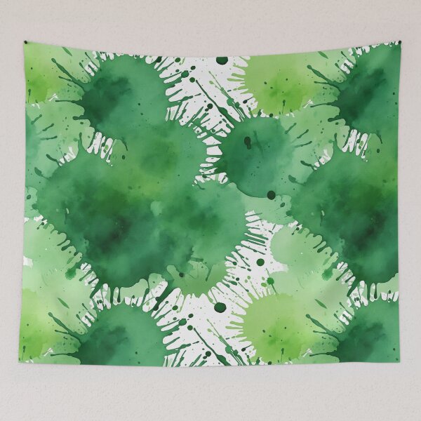 Item preview, Green watercolor splashes background designed and sold by Giuseppe Cammino.