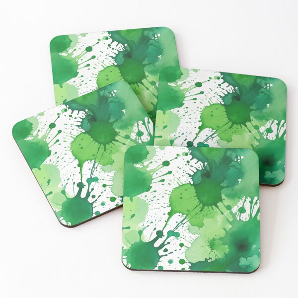 Item preview, Green watercolor splashes background designed and sold by Giuseppe Cammino.