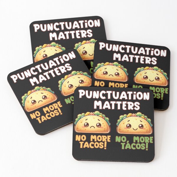 Item preview, No More Tacos - Punctuation Matters designed and sold by EnchantedOwl.