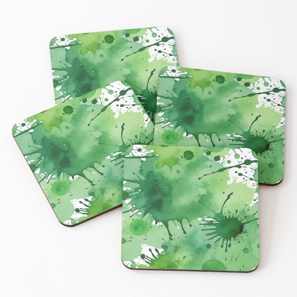 Item preview, Green watercolor splashes background designed and sold by Giuseppe Cammino.