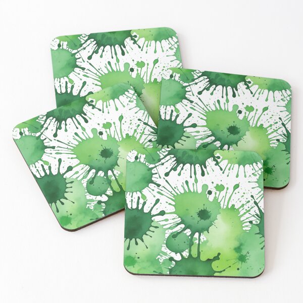 Item preview, Green watercolor splashes background designed and sold by Giuseppe Cammino.