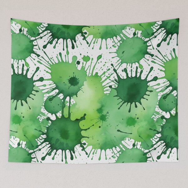 Item preview, Green watercolor splashes background designed and sold by Giuseppe Cammino.