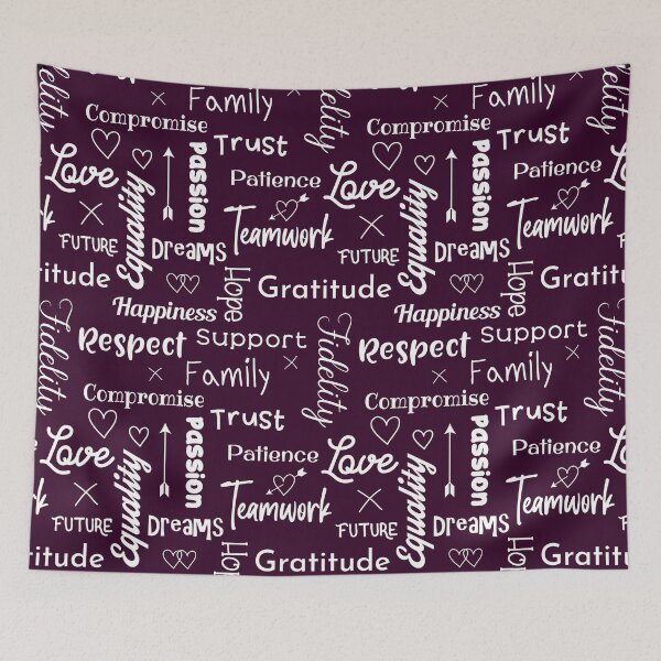 Item preview, The Secrets To A Happy Marriage Relationship Typographic Pattern designed and sold by CreativeBridge.