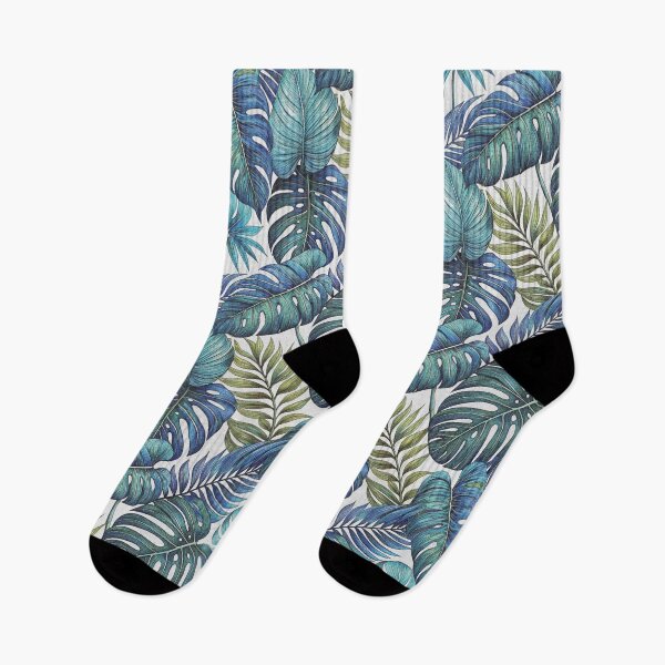 Item preview, Blue and Teal Palm Leaves Pattern designed and sold by hellcom.