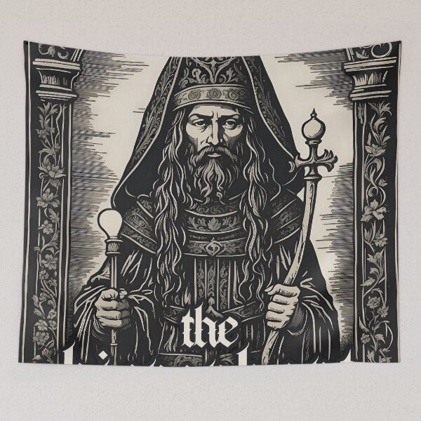 Item preview, The Hierophant Tarot Card Design designed and sold by Printicato.