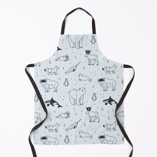 Item preview, Arctic animals seamless pattern Doodle Polar birds and mammals Northern cute inhabitants designed and sold by Faissal Thomass.