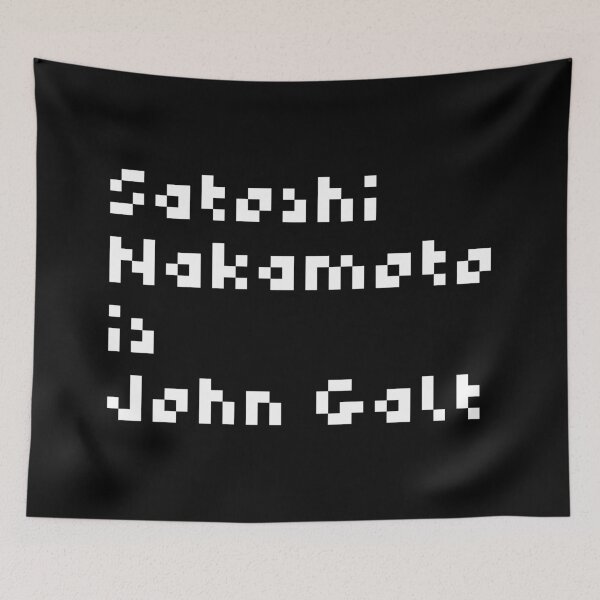 Item preview, Satoshi Nakamoto is John Galt Bitcoin Retro designed and sold by CyberRex.