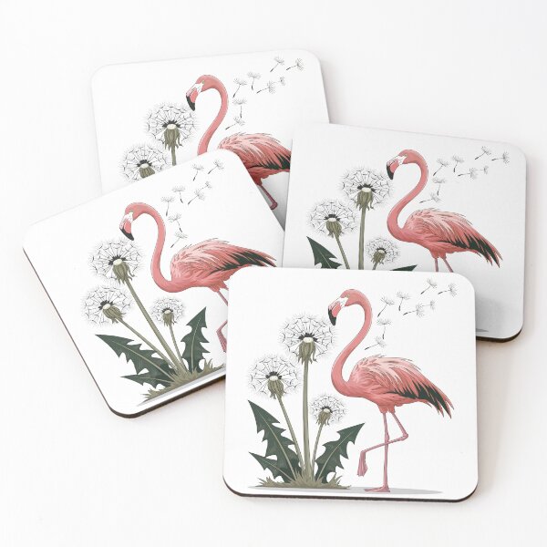 Item preview, flamingo and dandelion designed and sold by jkrphoto.