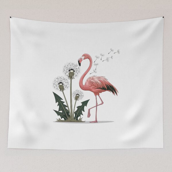 Item preview, flamingo and dandelion designed and sold by jkrphoto.