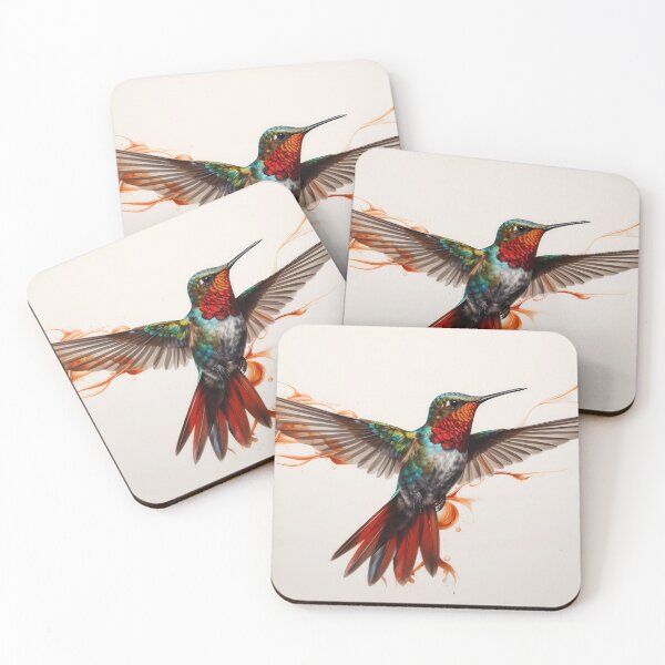 Item preview, Vibrant Hummingbird in Flight Art designed and sold by anytka.
