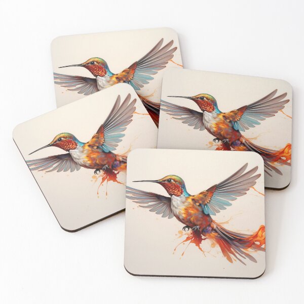 Item preview, Vibrant Hummingbird in Flight Art designed and sold by anytka.