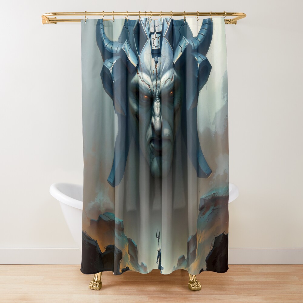 Ancient Forces Test The Fate And Power Of The Windicott Sorcerer AI Concept Art by Xzendor7 | An Astounding Realm Of Chaos 3 Ancient Forces Test The Fate And Power Of The Windicott Sorcerer Astounding AI Concept Art by Xzendor7 Decorative Art Print Shower Curtain