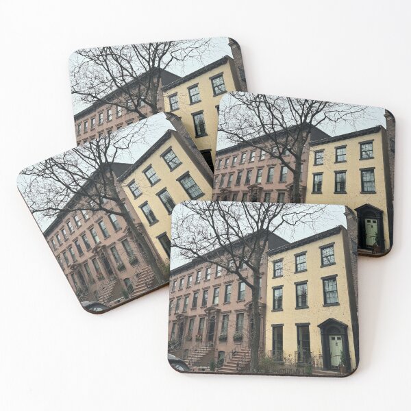 Item preview, Brooklyn Heights Brownstone Street Scene - Classic NYC Charm designed and sold by MMVisualArts.