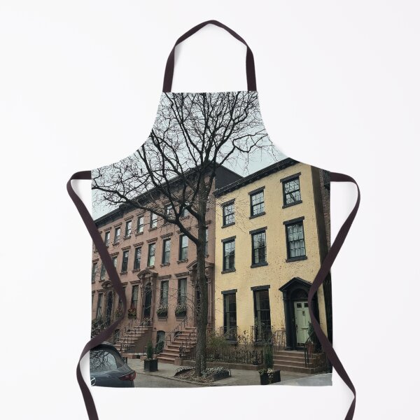 Item preview, Brooklyn Heights Brownstone Street Scene - Classic NYC Charm designed and sold by MMVisualArts.