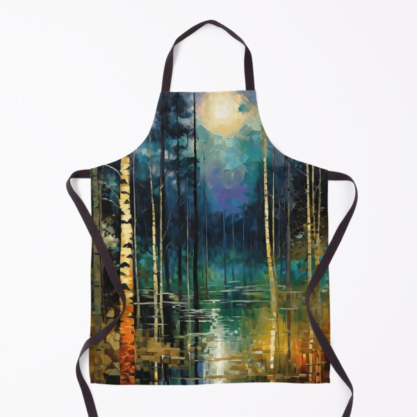 Item preview, Landscape Art: Forest River in Dusk | Color Art | Abstract Art | Gift for Color Lover designed and sold by UnhingedBird.
