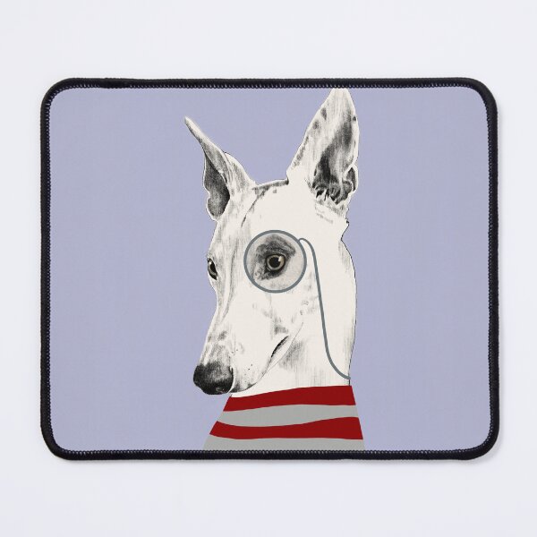 Item preview, Portrait of a greyhound dog with a monocle designed and sold by Elbuenlimon.