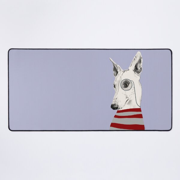 Item preview, Portrait of a greyhound dog with a monocle designed and sold by Elbuenlimon.