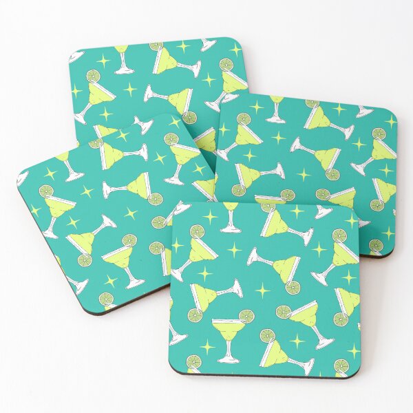 Item preview, Retro Margarita Cocktails Pattern in Blue designed and sold by HotHibiscus.