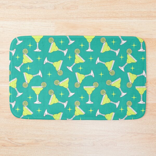 Item preview, Retro Margarita Cocktails Pattern in Blue designed and sold by HotHibiscus.