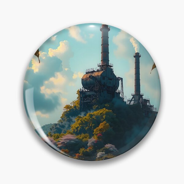 Item preview, Sunset Embraces Industrial Ruins designed and sold by PanoramaPrints.