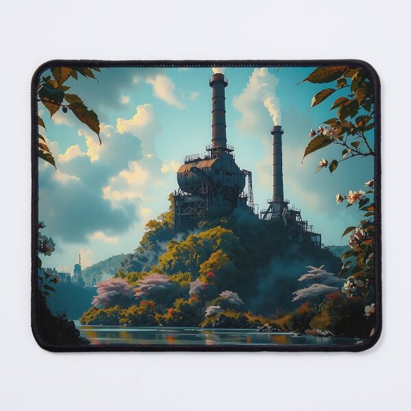 Item preview, Sunset Embraces Industrial Ruins designed and sold by PanoramaPrints.