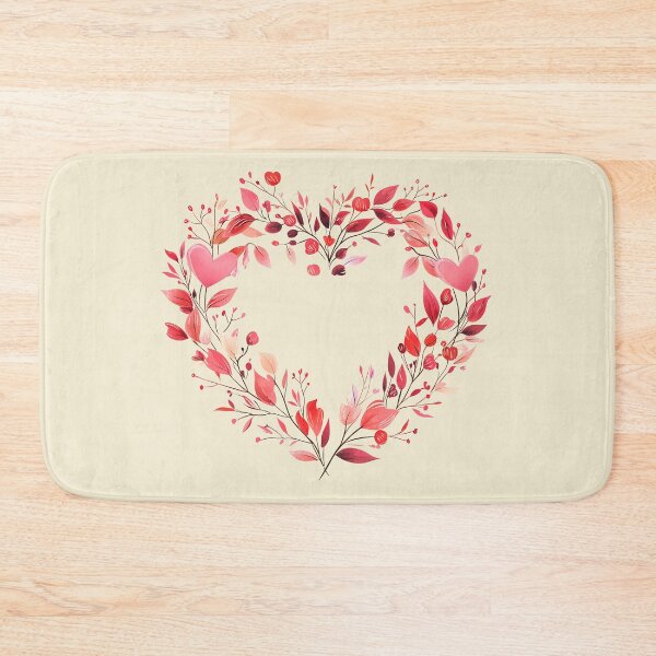 Item preview, Red Floral Heart Valentine's Day designed and sold by LarkspurAndTea.