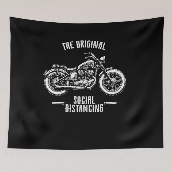Item preview, Funny Motorcycle Original Social Distancing Biker Rider Riding designed and sold by Dressed For  Duty.