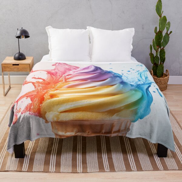 Item preview, Colorful ice cream cone with splash designed and sold by anytka.