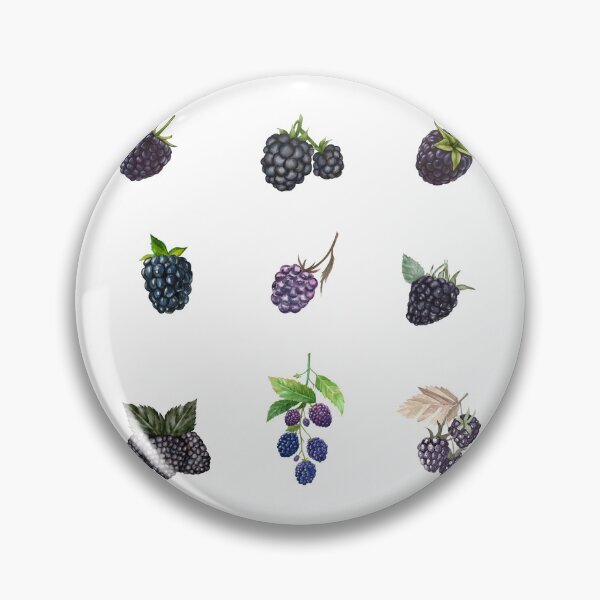Item preview, Watercolor Blackberries and Blackberry Branches  designed and sold by silviaol.