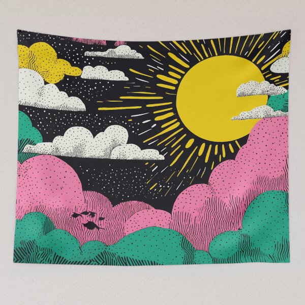 Item preview, Colorful clouds over land designed and sold by anytka.