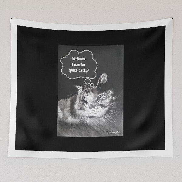 Item preview, Catty cat portrait designed and sold by AllansArts.
