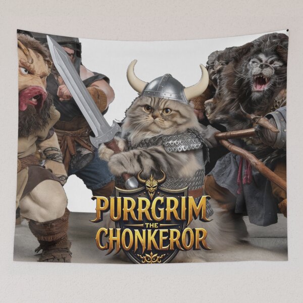 Item preview, Purrgrim The Chonkeror Viking Warrior Cat #2 designed and sold by ChonkingHazard.