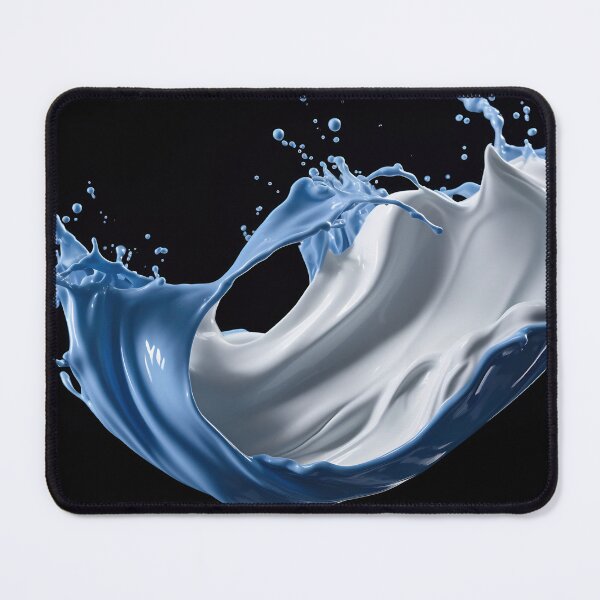 Item preview, Swirl of Luxury Cream with Blue Water Splash designed and sold by anytka.
