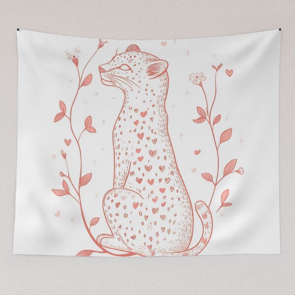 Item preview, Floral cute animal art designed and sold by anytka.