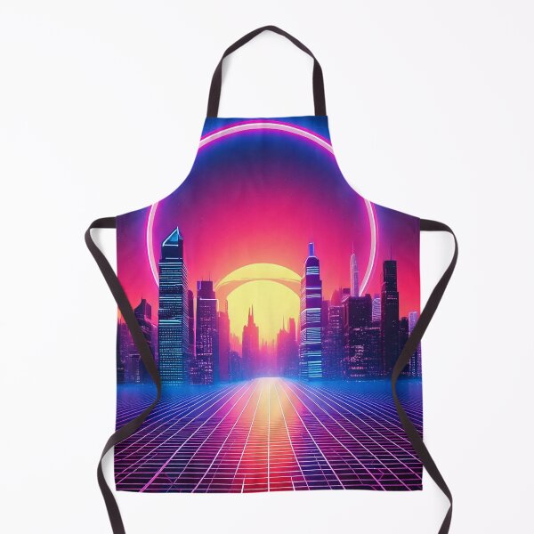 Item preview, Neon Cityscape In Synthwave Style designed and sold by Unwind-Art-Work.