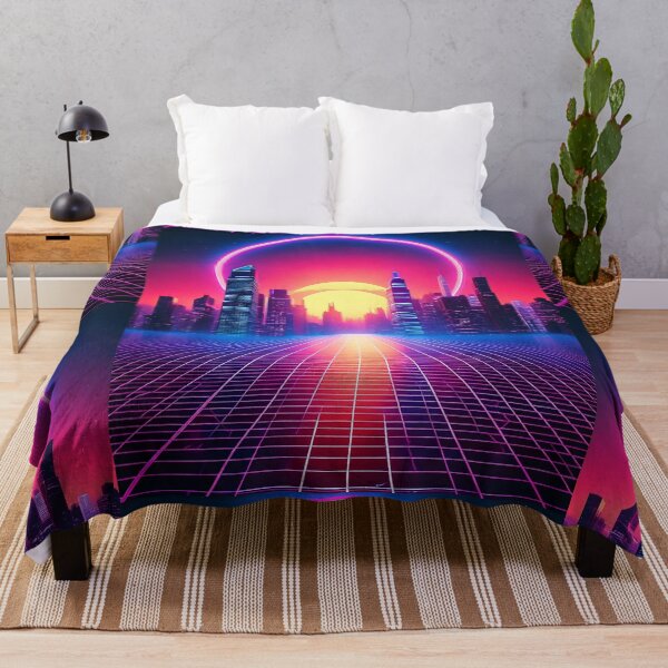 Item preview, Neon Cityscape In Synthwave Style designed and sold by Unwind-Art-Work.