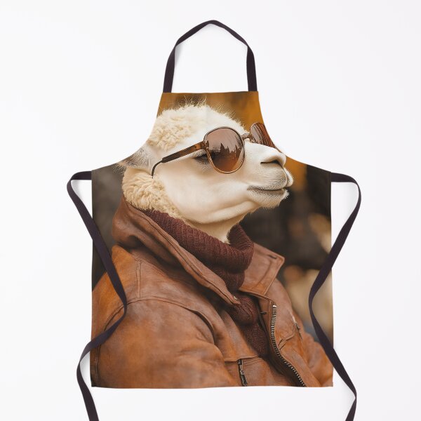 Item preview, A stylish sheep wearing sunglasses and a leather jacket enjoys the autumn atmosphere in a park setting designed and sold by anytka.