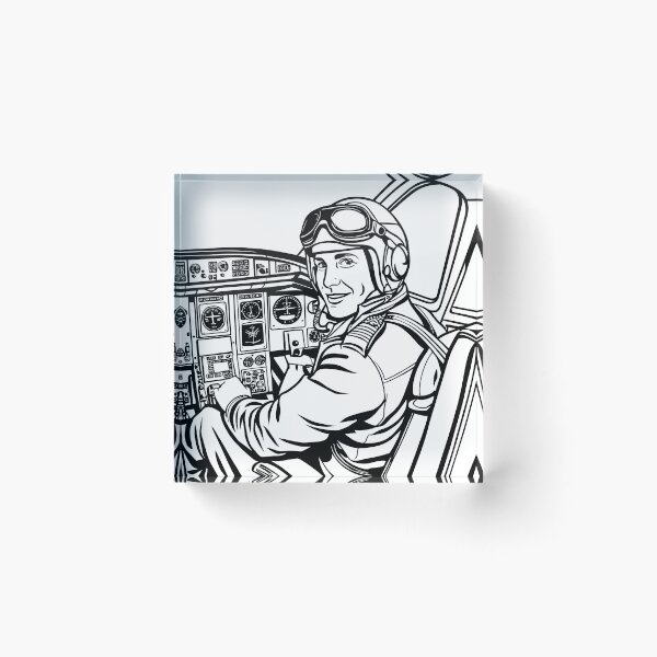 Item preview, Pilot in the cockpit designed and sold by EMairplanes.
