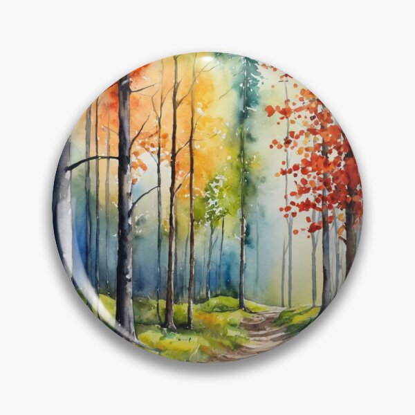 Artikelvorschau, Aquarell Wald entworfen und verkauft von RJsphotography and More.