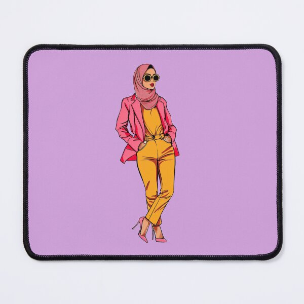 Item preview, Chic Hijabi in Bold Pink & Yellow - Trendy Design | Ramadan designed and sold by ThisTee.
