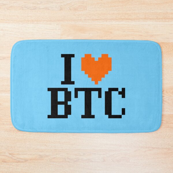 Item preview, I Love Bitcoin Meme Pixel Art designed and sold by CyberRex.