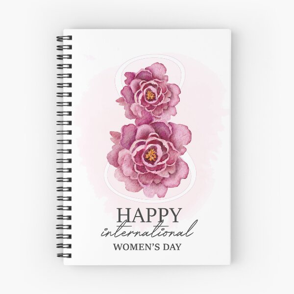 Item preview, watercolor peonies illustration floral women’s international day 8 designed and sold by eves_aquadreams.